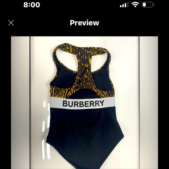 Burberry
Logo and Leopard Print Swimsuit Size M - Picture 5 of 10